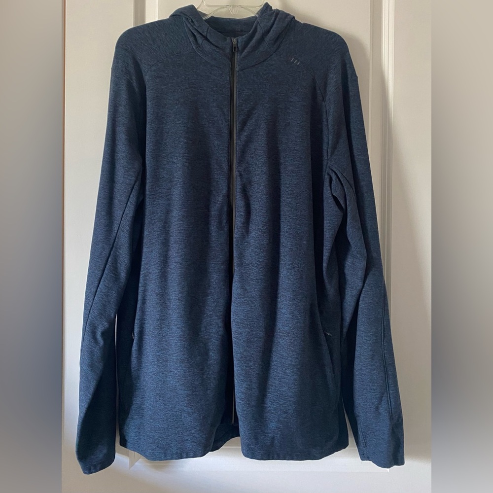 Lululemon Men’s Surge Full Zip Jacket Heathered blue XL - Picture 2 of 4
